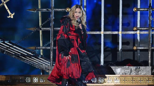 Madonna performs her Rebel Heart Tour in Miami.