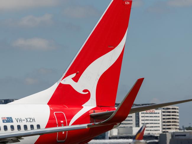 SYDNEY, AUSTRALIA - NewsWire Photos FEBRUARY 22, 2024: Generic photos of QANTAS planes at Sydney Airport today Picture: NCA NewsWire / David Swift