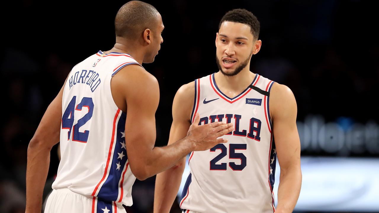 Ben Simmons and Al Horford didn’t always gel on the court. Elsa/Getty Images/AFP