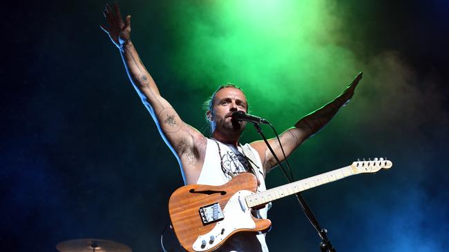 Xavier Rudd performing at SummerSalt Festival at Leura Park Estate, Geelong, in March 2019. Picture: David Smith