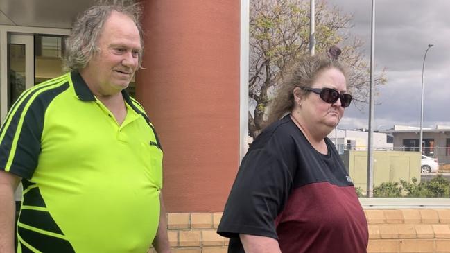 Supporters of Johnathon Malcolm Goodfellow outside the Elizabeth Magistrate’s Court on Thursday. Picture: Isabel McMillan