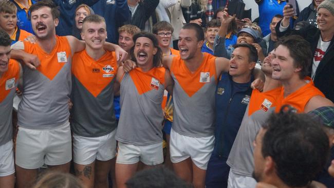 EFNL 2024: Lilydale sings the song on Saturday. Picture: Lilydale FC