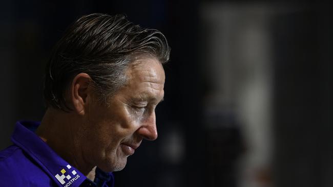 TOWNSVILLE, AUSTRALIA - MAY 21: Storm coach Craig Bellamy. (Photo by Ian Hitchcock/Getty Images)