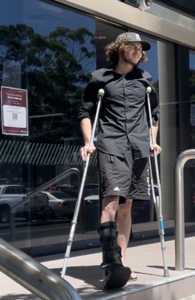 Jakeb Walker who is charged with robbery leaving Maroochydore Magistrates Court.