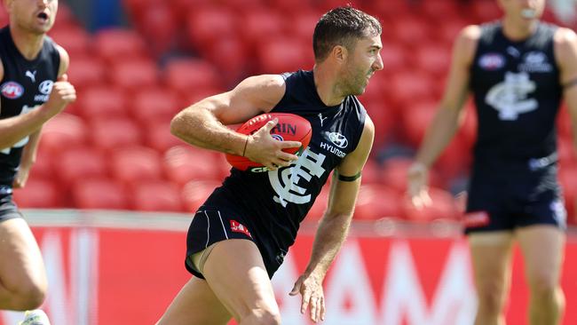 Can Carlton lift for Kade Simpson’s final game in navy blue? Picture: Michael Klein