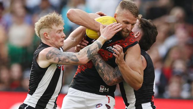 Collingwood and Essendon will open the final round of the Home And Away season. Picture: Michael Klein