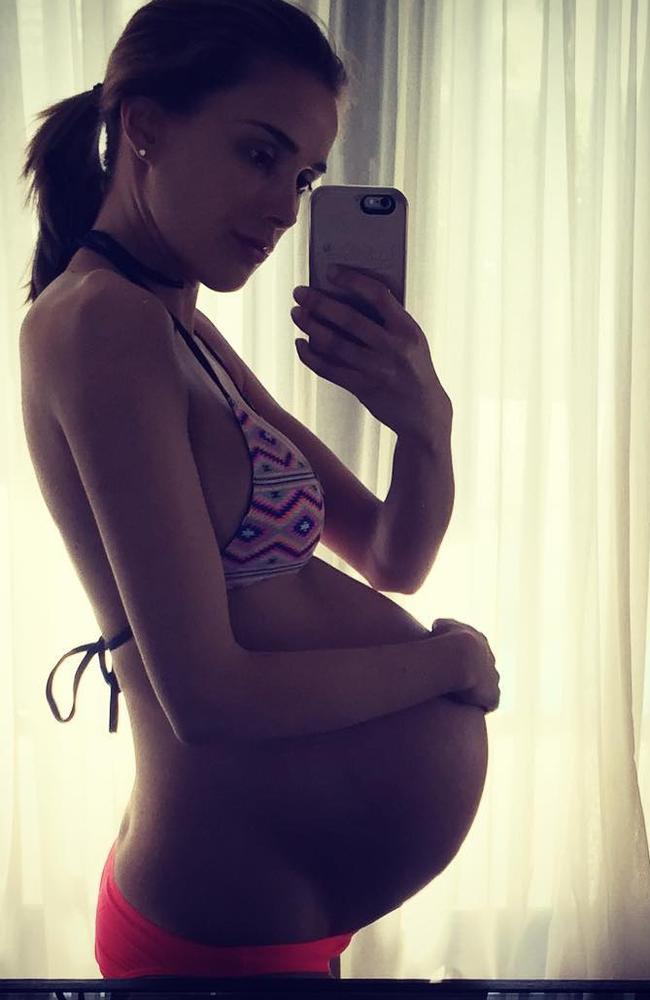 Rebecca Judd during her pregnancy with twin boys. 