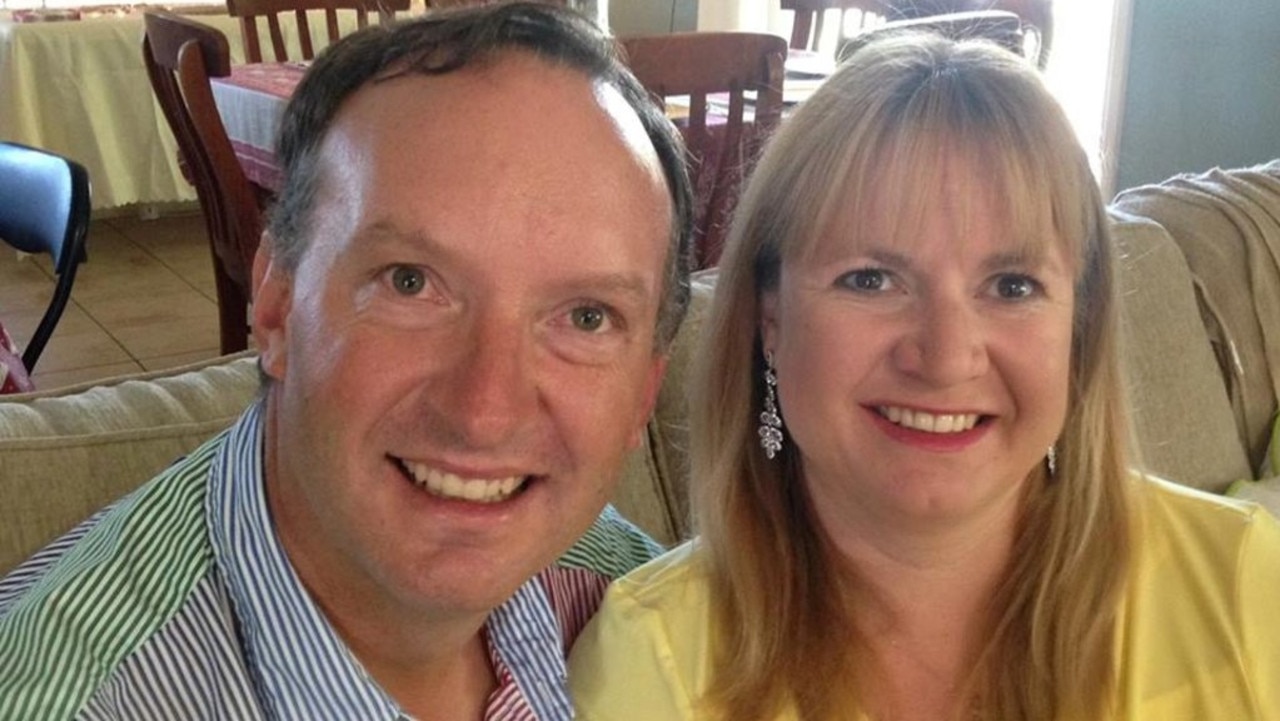 Walcha sheep grazier Mathew Dunbar with partner Natasha Beth Darcy, who has been charged with his murder.