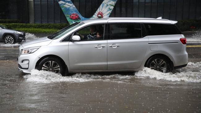 Drivers are reminded not to drive through floodwaters. Picture: NCA NewsWire/ David Crosling