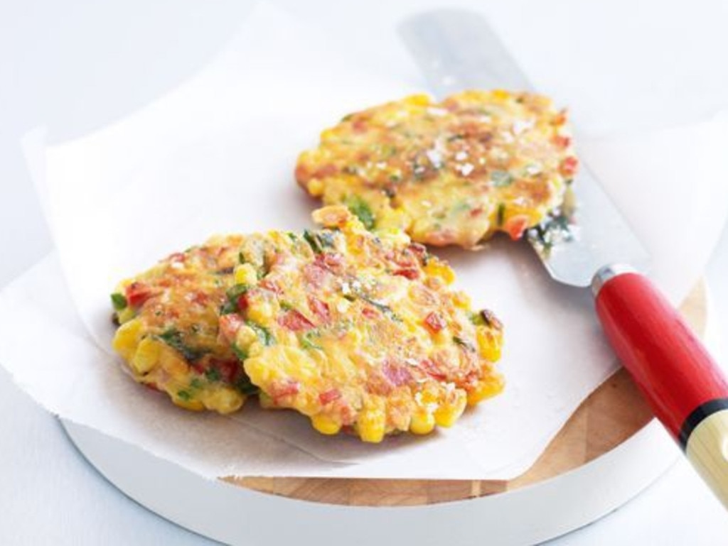 Bacon and corn fritters.