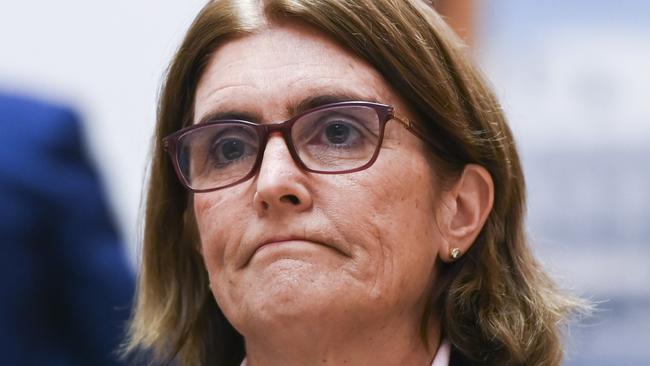 CANBERRA, AUSTRALIA, NewsWire Photos. OCTOBER 26, 2023: Governor of the Reserve Bank of Australia Michele Bullock appears before Senate estimates at Parliament House in Canberra. Picture: NCA NewsWire / Martin Ollman