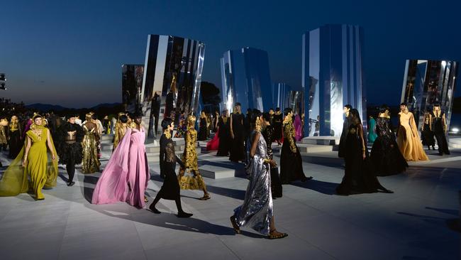 The Dolce&amp;Gabbana 2024 Alta Moda couture show was staged at the Archaeological Park of Nora, on the Italian island of Sardinia. Picture: Salvatore Dragone / Gorunway.com