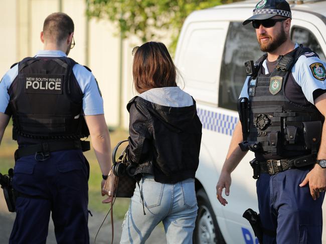 Police are interviewing residents in the area. Picture: Christian Gilles