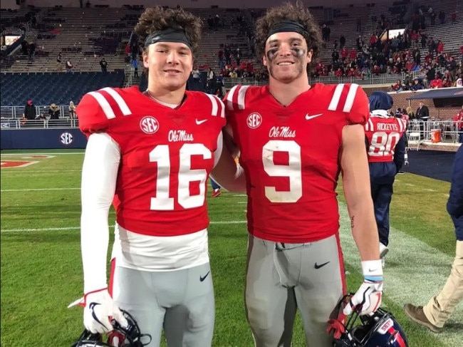 Luke Knox with his NFL star brother Dawson. Photo: Instagram