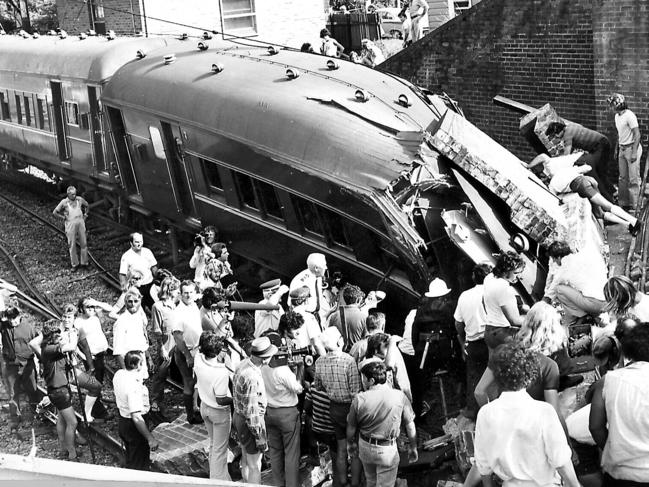 The scene of the Granville train disaster on January 18, 1977.