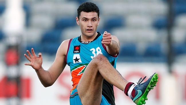 Connor Ballenden gets a kick away during the AFL Under-18 National Championships earlier this year. Picture: Adam Trafford/AFL Media