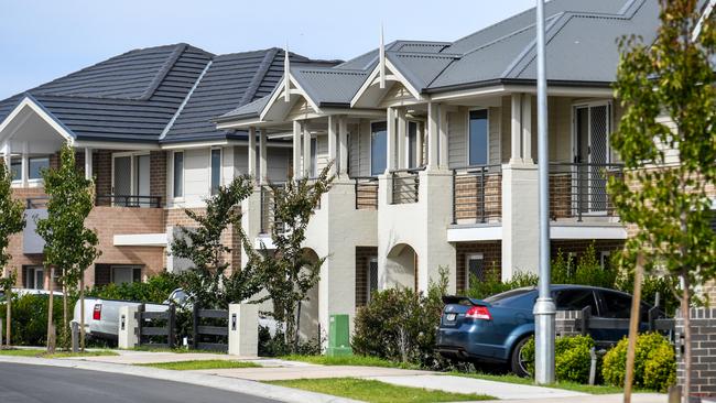 New houses are seen at Cobbitty in Sydney, Tuesday, May 8, 2018. Pic: AAP Image/Brendan Esposito