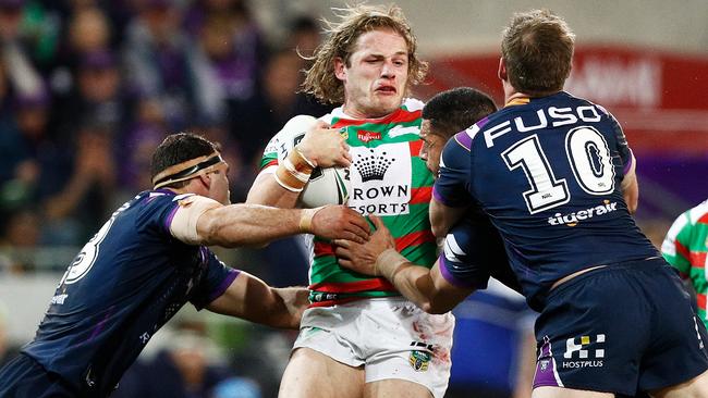 Melbourne went big on defence against South Sydney. (Daniel Pockett/Getty Images)