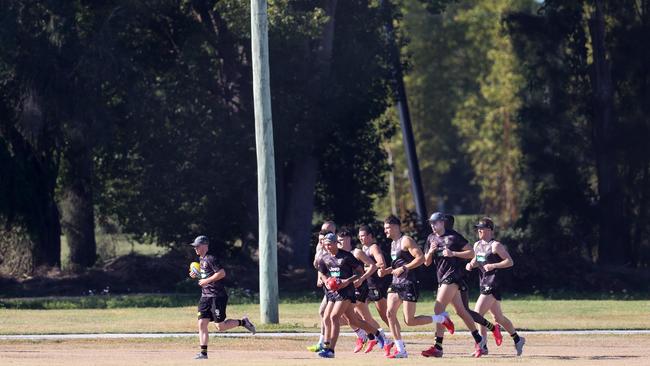 Richmond training at their Gold Coast hub. Picture: Michael Klein.