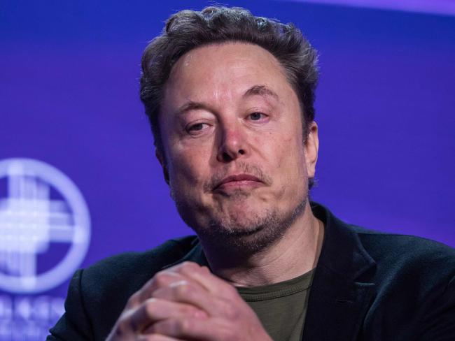 BEVERLY HILLS, CALIFORNIA - MAY 6: Elon Musk, co-founder of Tesla and SpaceX and owner of X Holdings Corp., speaks at the Milken Institute's Global Conference at the Beverly Hilton Hotel,on May 6, 2024 in Beverly Hills, California. The 27th annual global conference explores various topics, from the rise of generative AI to electric vehicle trends and features participants, soccer star David Beckham and actor Ashton Kutcher.   Apu Gomes/Getty Images/AFP (Photo by Apu Gomes / GETTY IMAGES NORTH AMERICA / Getty Images via AFP)