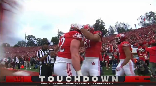 Aussie college football star Thomas Yassmin scores in the Rose Bowl