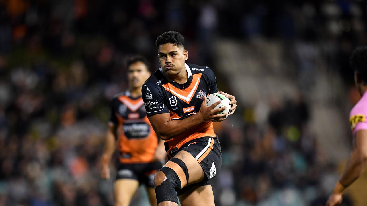 The Tigers have re-signed Shawn Blore until the end of 2024 after missing the 2022 season to injury. Picture: NRL Photos.