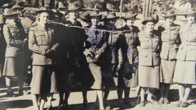 Beulah Midson is pictured at the front, far left, in this photo which was taken in 1945.