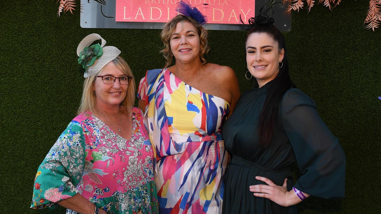 Sian France, Nerissa Calkin, Leah Atkinson and Amy Thompson at Darwin Ladies Day. Picture: (A)manda Parkinson