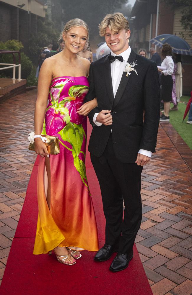 Millie Maclean and partner Campbell Winter at Fairholme College formal, Wednesday, March 27, 2024. Picture: Kevin Farmer