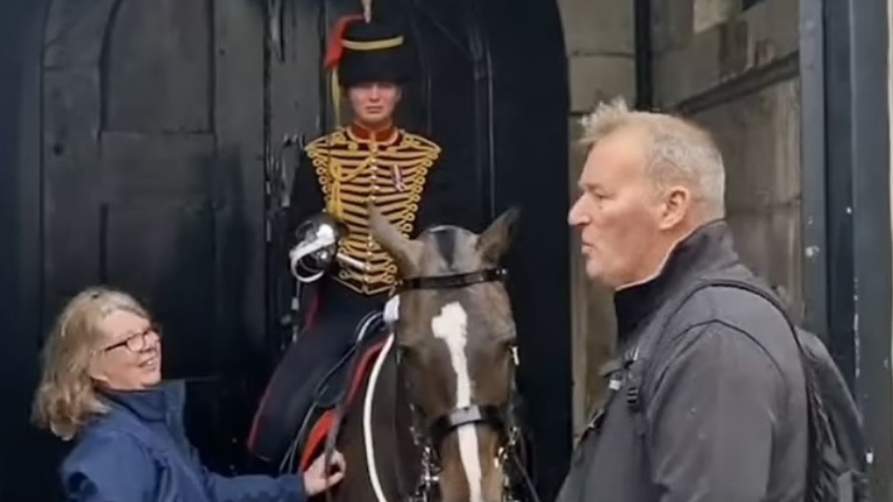 The touching moment was captured on camera. Picture: Busk1976/YouTube