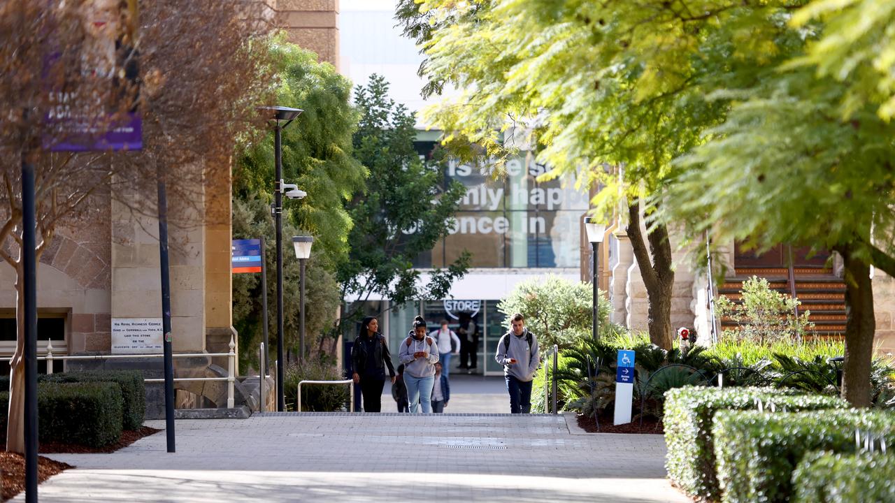 Adelaide University’s North Terrace campus. Picture: NCA NewsWire / Kelly Barnes