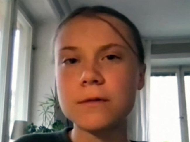 Greta Thunberg talks to the US Congressional Oversight Committee last week.