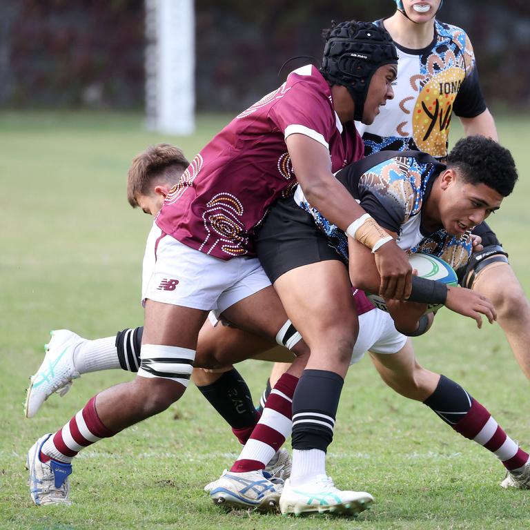 Iona College hooker Fononga Tuitahi was elite in 2024. AIC First XV rugby Iona College vs St Peters, Indooroopilly. Picture: Liam Kidston
