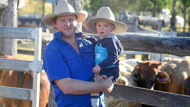 VEGANDALS: Tom Marland (and son Jack) shared his views of vegans on social media. Picture: Max Fleet BUN090714DRY7