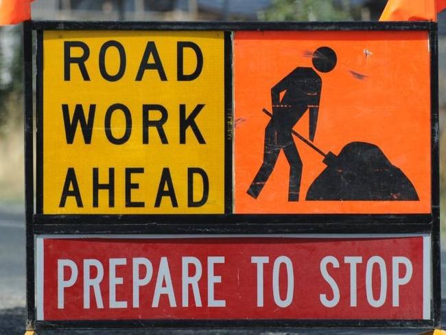 Roadworks ahead.