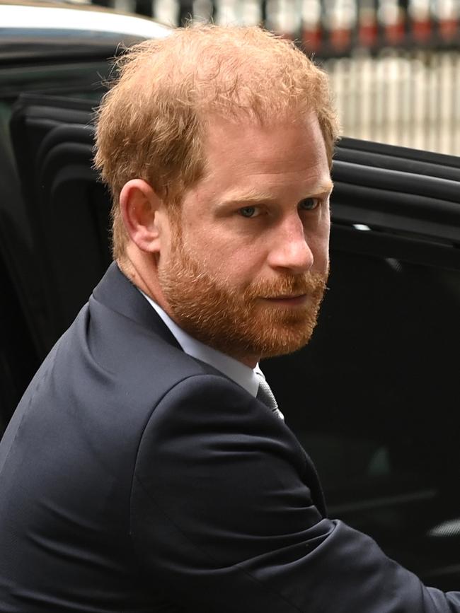 Gone is Harry’s now-trademark scowl. Picture: Kate Green/Getty Images