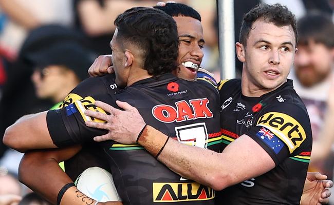 Stephen Crichton scores on of three tries (Photo by Matt Blyth/Getty Images)