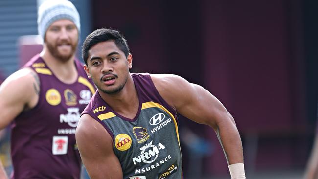 Anthony Milford at Broncos training at Red Hill. Pic Annette Dew