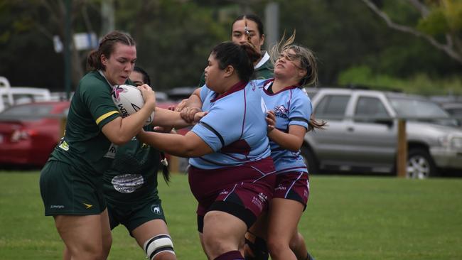 Premier Womens rugby between Wests and Norths. Saturday April 1, 2023. Picture: Nick Tucker.