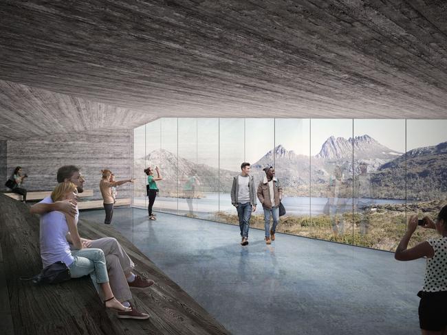 HOPE: Dove Lake Viewing Shelter Development Proposal, part of the Cradle Mountain Master Plan. The plan and the two new Spirit of Tasmania ships are nationally signiicant public tourism investments.