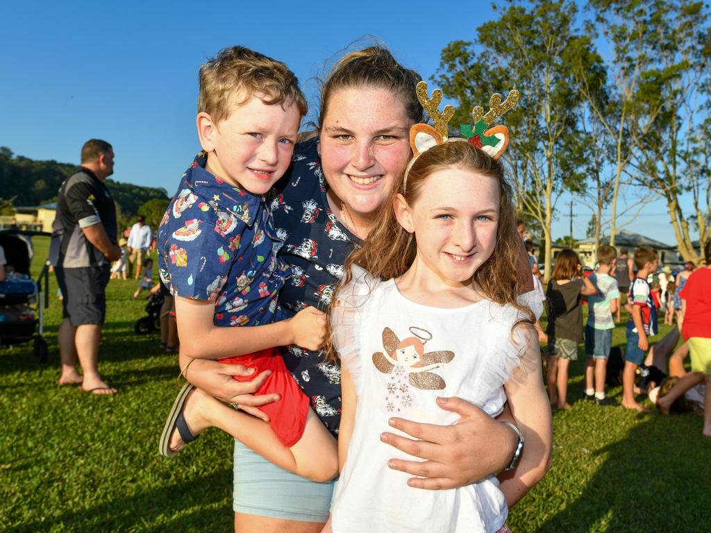 Jemma Butler with Sophie and Oliver Lane.