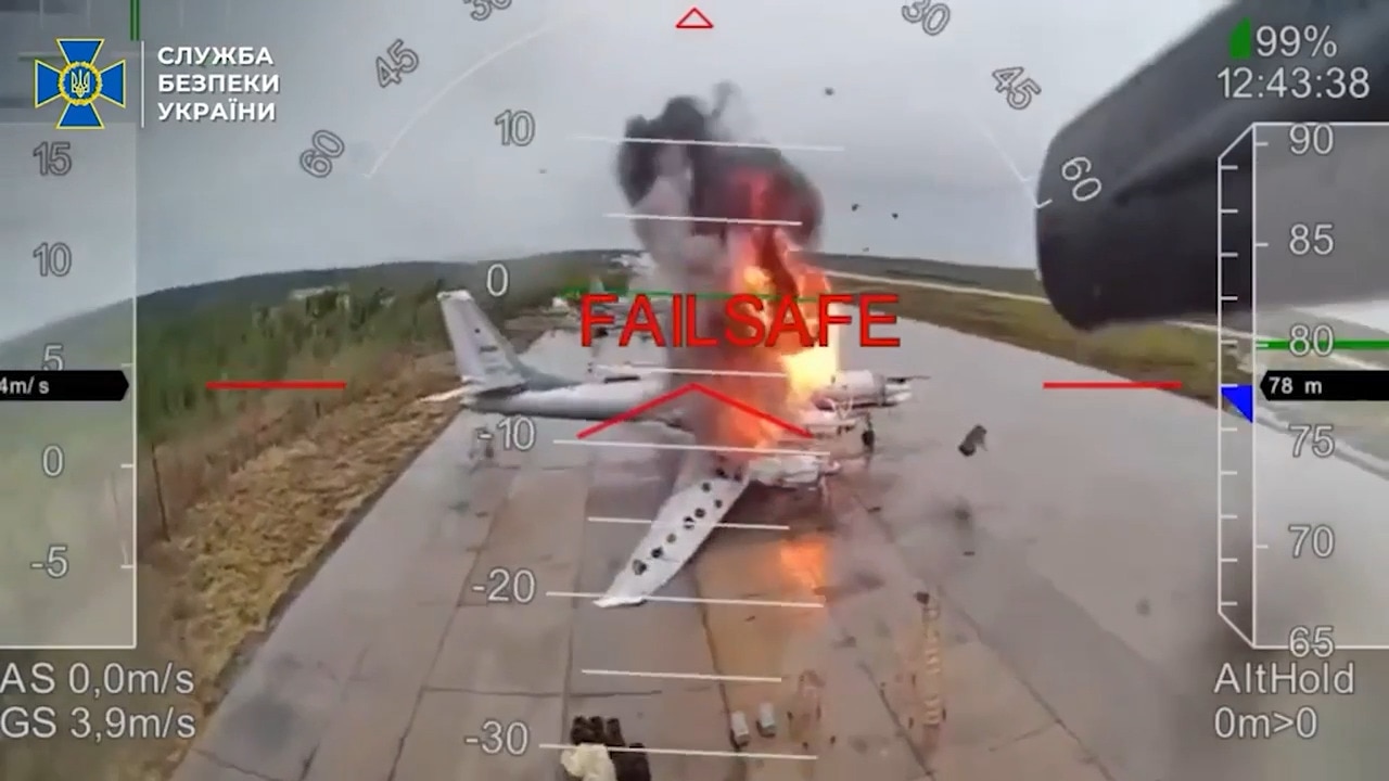 Clearest footage yet of Operation Spiderweb