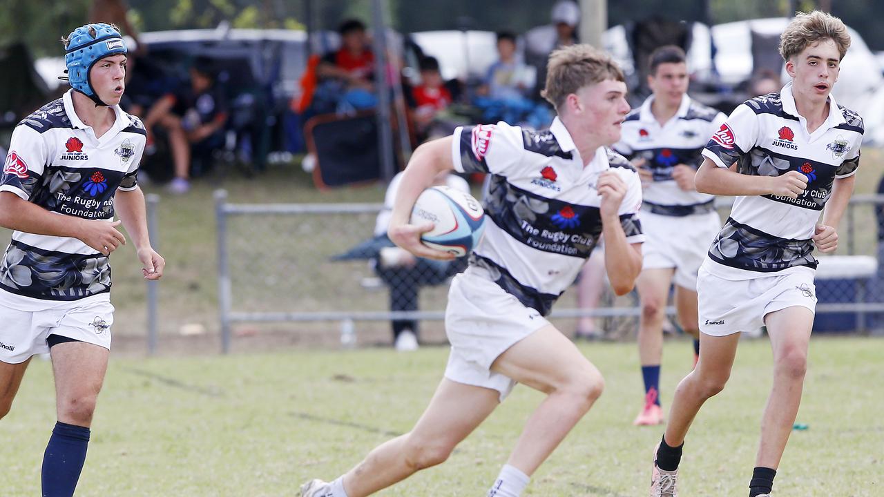 Brody Reynolds for the Barbarians in the U15s