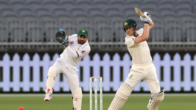 Cameron Bancroft was the only Australian A batsman to dig in against Pakistan. Picture: AAP