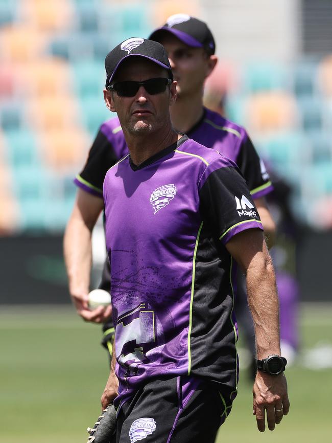 Hobart Hurricanes coach Gary Kirsten at an intra-club practice match. Picture: LUKE BOWDEN