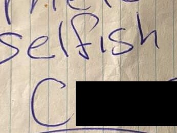 Aldi shopper finds ‘disgusting’ note on car