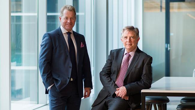 CS Energy CEO Martin Moore (left) and Chairman Ross Rolfe.