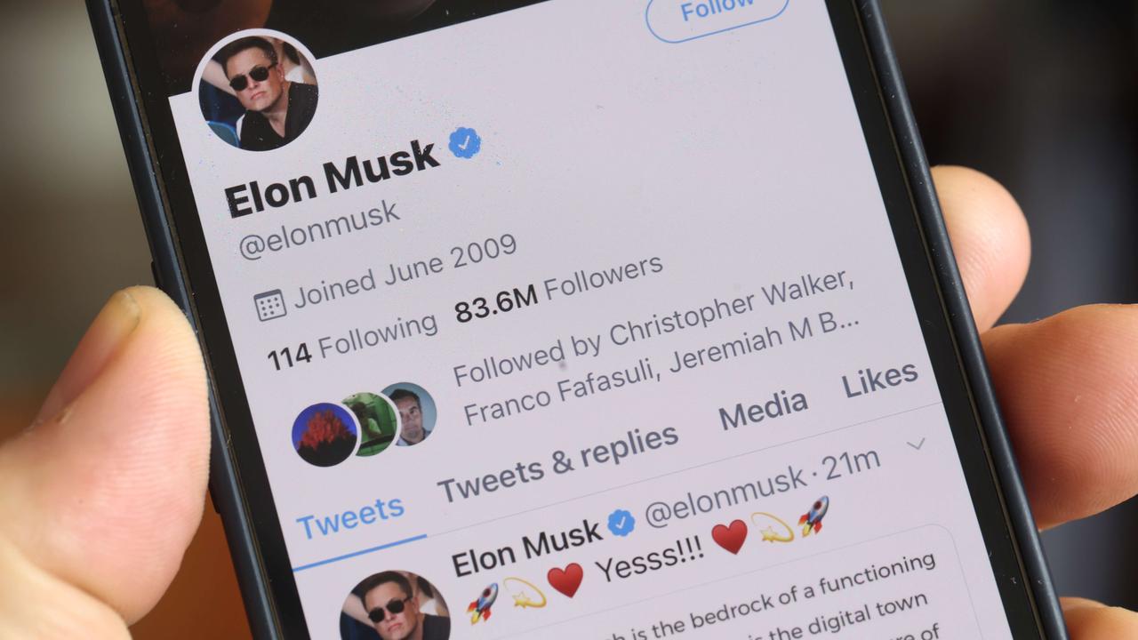 Mr Musk has criticised Twitter’s “censorship of free speech” and plans to change it. Picture: Scott Olson/Getty Images