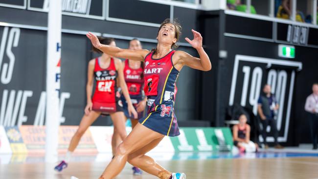 Action from the QUT Wildcats and North Brisbane Cougars Sapphire Series grand final. PIC: Emlyn Jones Photography.