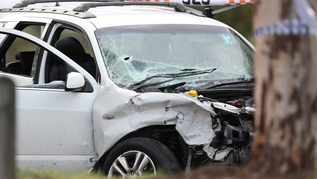 Corio shooting scene. On Princes Highway opposite Harpur Road Corio. Picture: Mike Dugdale